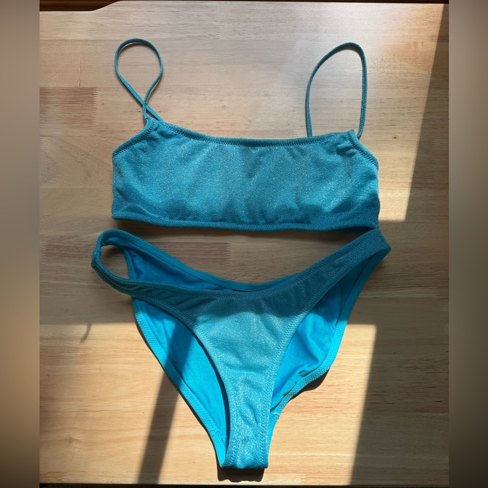 Triangl Swimwear Sparkly Blue Bikini